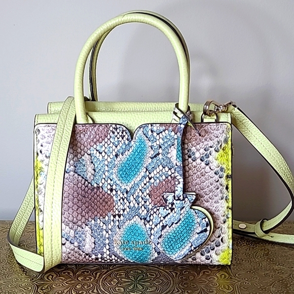 NWOT Kate Spade Spencer Python-embossed Mini Satchel Bag - Picture 6 of 16